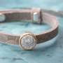 Diese DQ Leder Armb&auml;nder aus Cuoio haben ein herrliches Reptile Muster! 