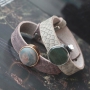 Diese DQ Leder Armb&auml;nder aus Cuoio haben ein herrliches Reptile Muster! 