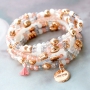 Faszinierendes Schmuck Set in Pastel Farben f&uuml;r einen frischen neuen Look mit unseren Glasperlen Transparent meliert