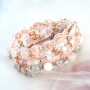 Faszinierendes Schmuck Set in Pastel Farben f&uuml;r einen frischen neuen Look mit unseren Glasperlen Transparent meliert