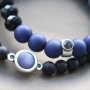 Das m&uuml;ssen Sie sehen! Stilvolle Inspiration Schmuck aus Acryl Perlen und verschiedenen Reihmaterialien, zusammengestellt in dunklen T&ouml;nen wie z.B. Blau und Anthrazit!