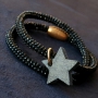 Armb&auml;nder mit Glitzer die zeitlos, schick und festlich sind aus Glitzerkordel mit Strass und Glitzer Imitat Leder
