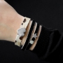 Modische Armb&auml;nder aus Naturleder mit Tiermustern gemacht!