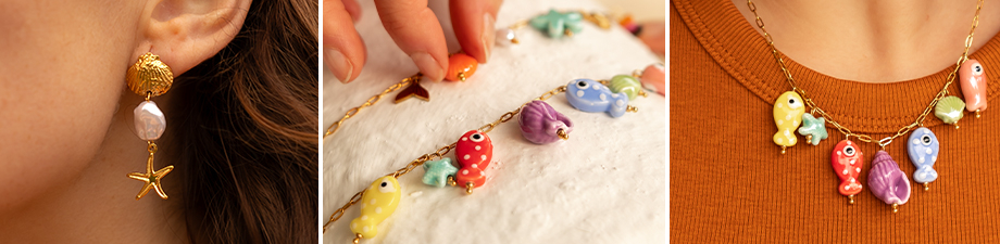 Schmuck aus Edelstahl in tragfertigen Sommerdesigns Schmuck aus Edelstahl in tragfertigen Sommerdesigns