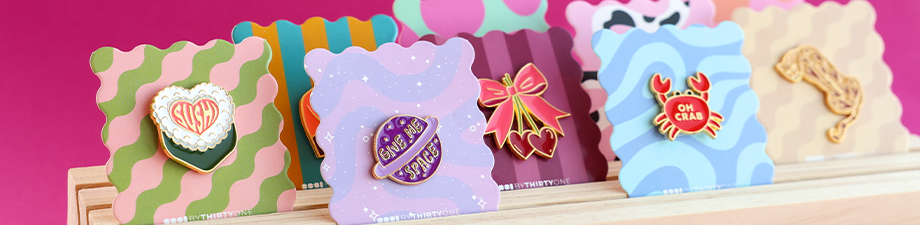 Trendige Pins auf BY31®-Zierkarten Trendige Pins auf BY31®-Zierkarten